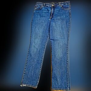 Lee Women's Blue High Rise Straight Leg Jeans Sz 34
